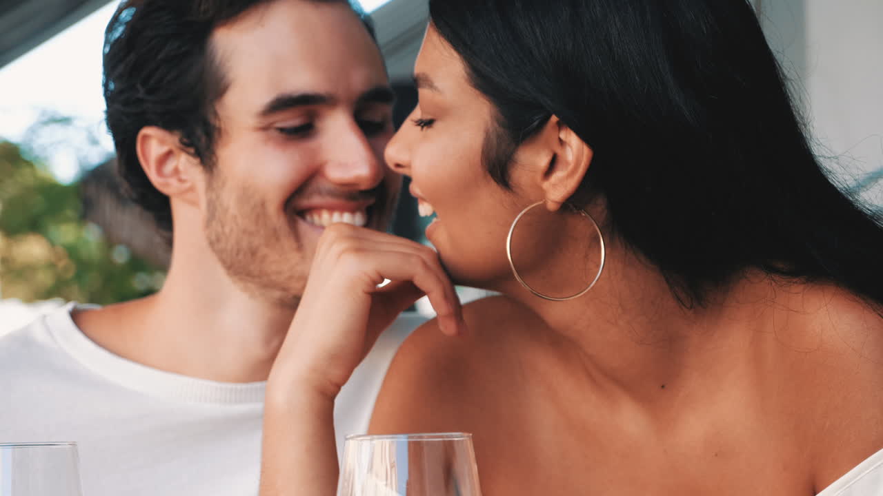 Happy Couple Enjoying a Romantic Dinner