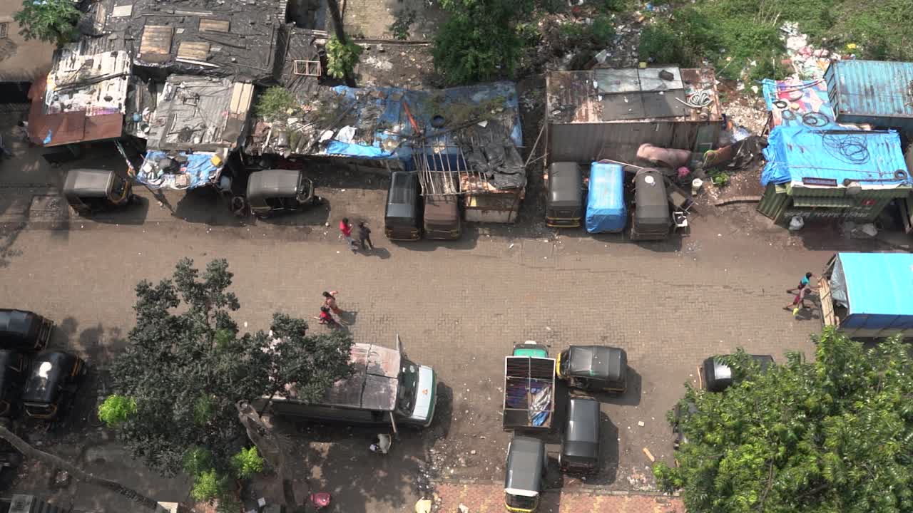 Slum Area top Angle View in Mumbai - Ak
