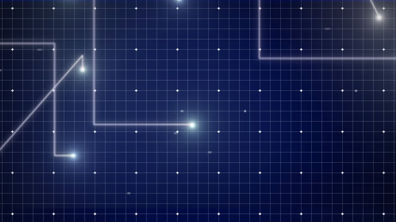 격자에서 빛나는 선의 애니메이션 처리