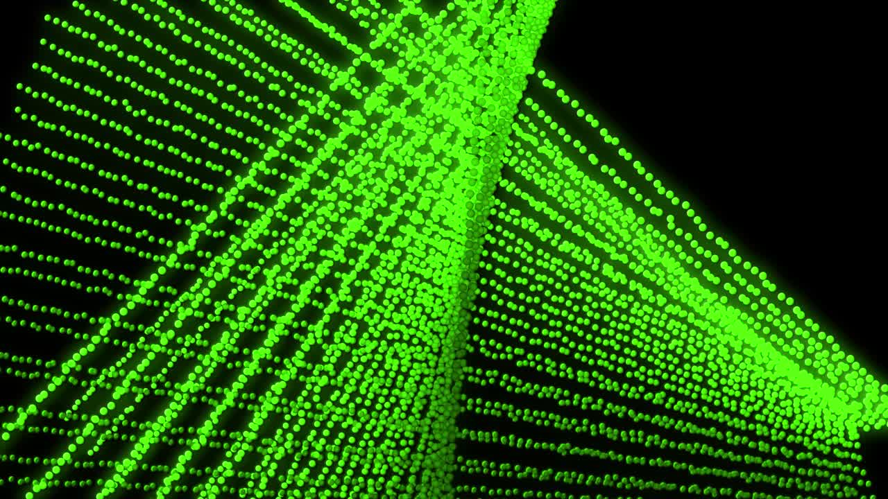 patrón de forma de punto de color verde animación gráficos de movimiento