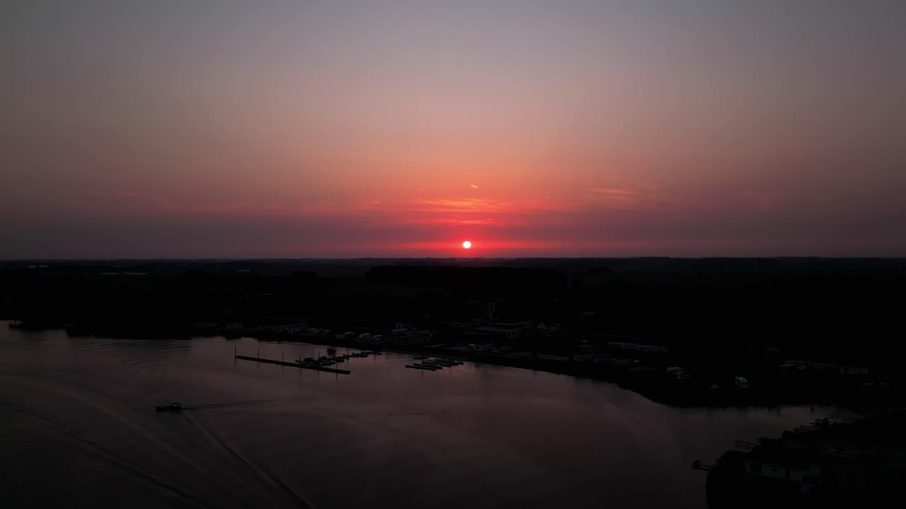 Sunset over the marina