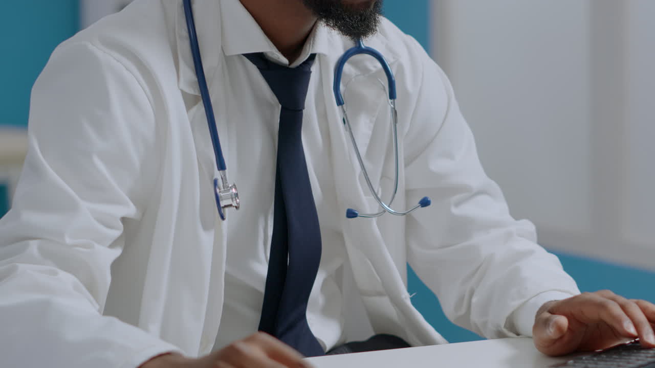 Doctor working at his desk