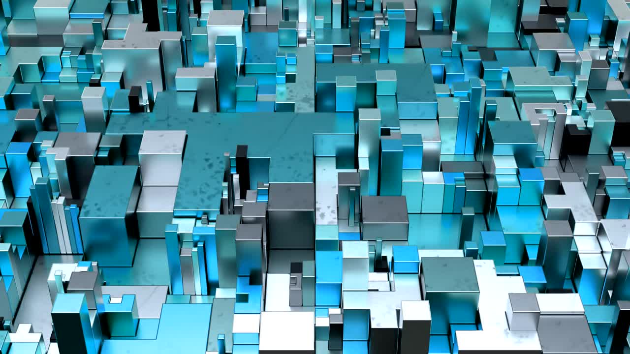 hermosas formas cúbicas abstractas.