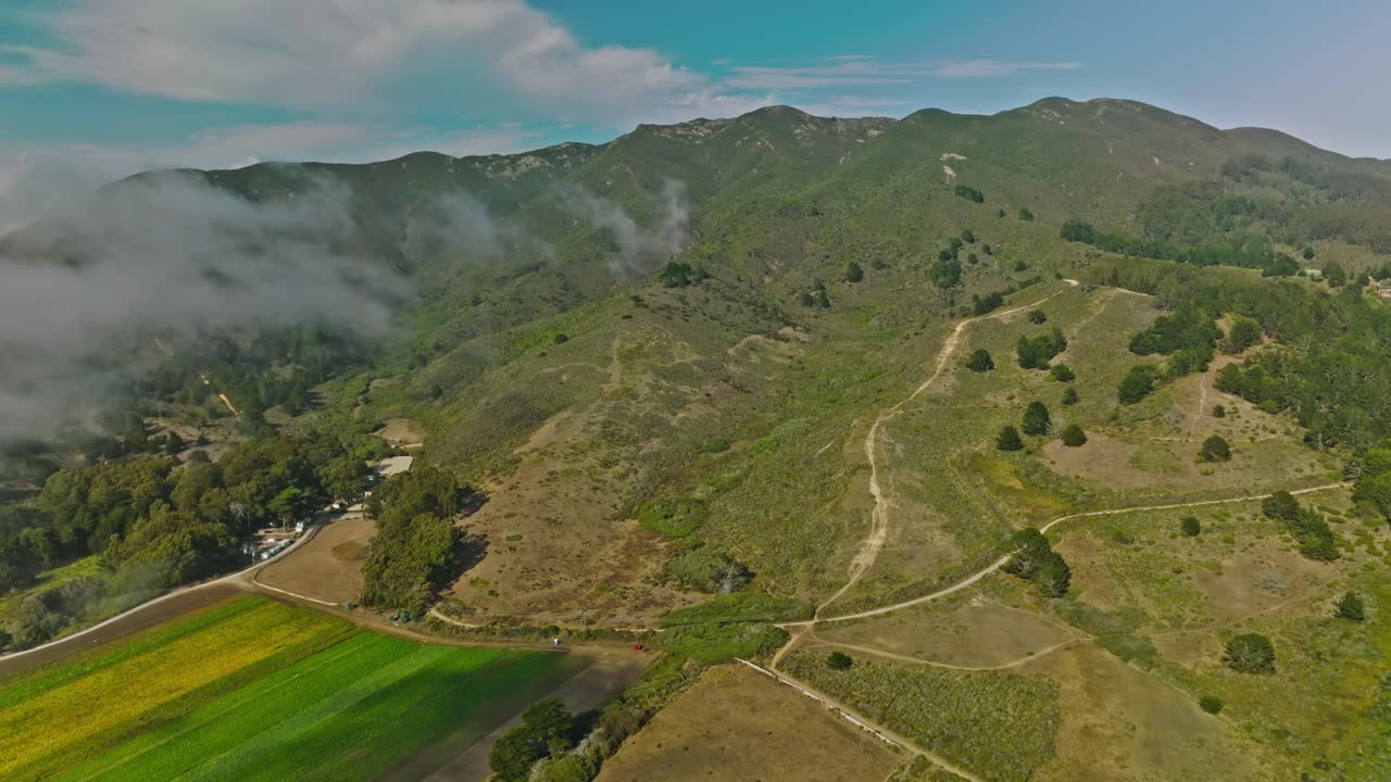 Drone Fly over Cliffs and sand seashore with blue water