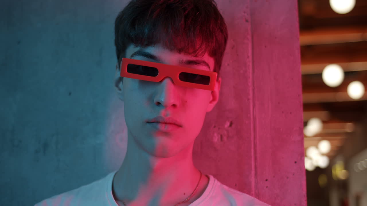 A young man in sunglasses