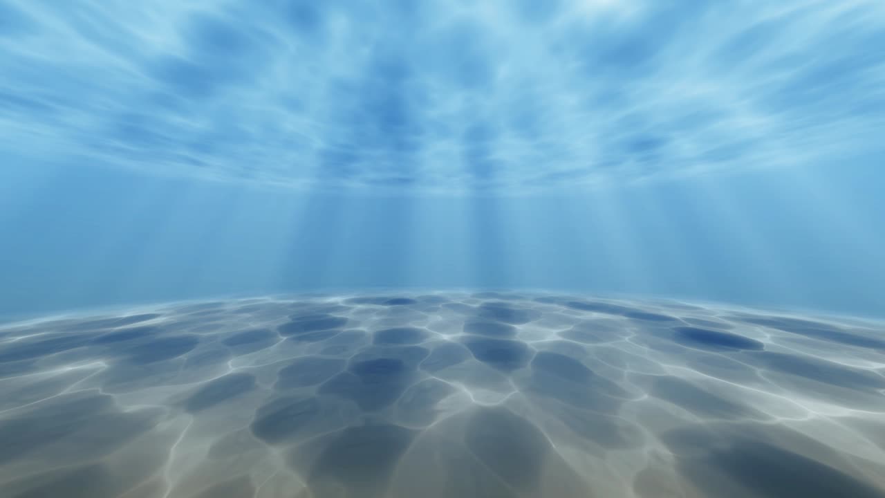 rayos solares submarinos en el océano