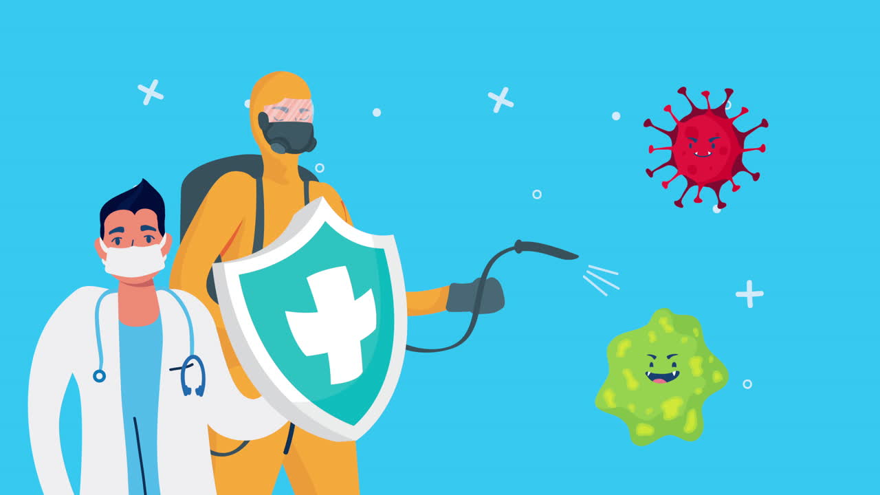 медицинский персонал, защищающий от инфекции