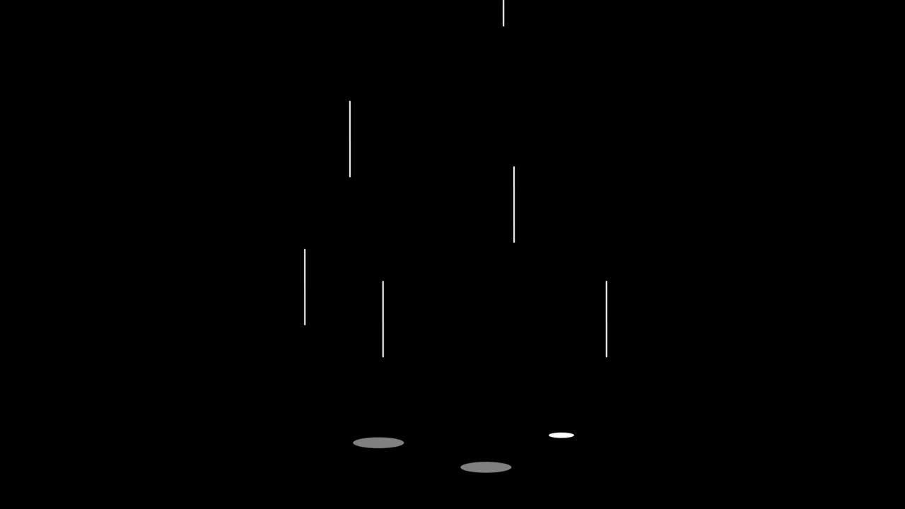 Rain. Animation of raindrops. Shower