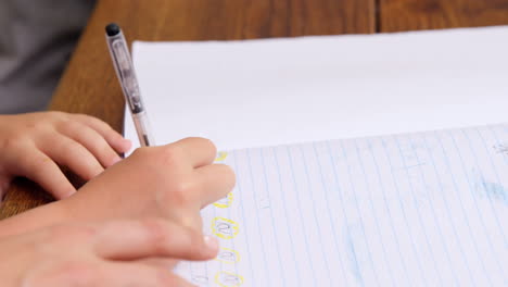 Father-and-son-doing-homework-together