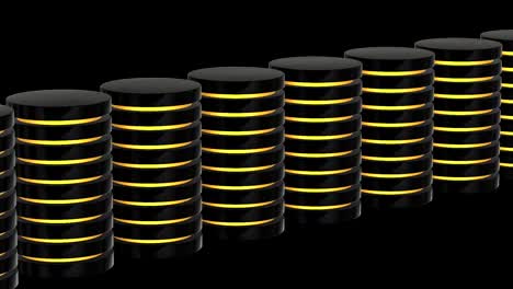 disco duro de servidor futurista y bloque de base de datos o célula de batería. alojamiento web o concepto de computación en la nube.