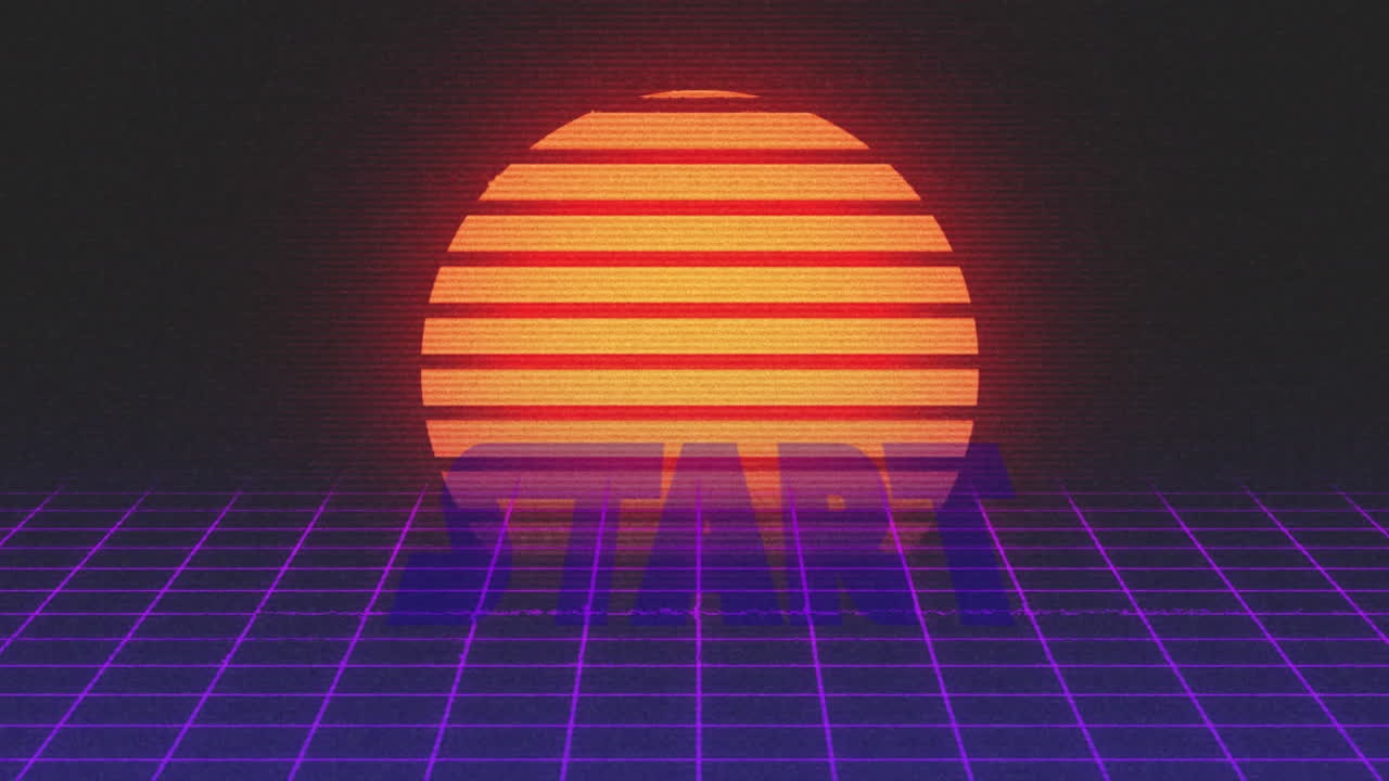 animación del inicio en el espacio abstracto digital