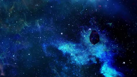 nubes nebulosas coloridas en el espacio oscuro
