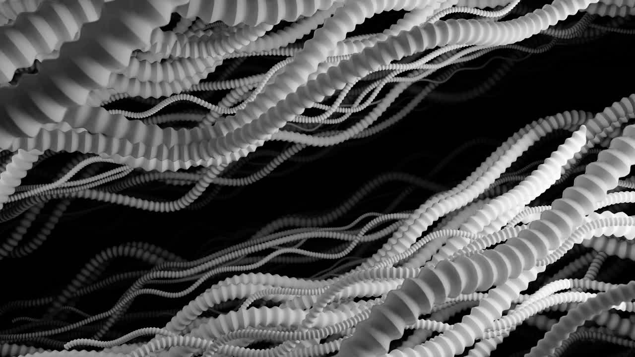 Abstract 3D Rendering in Black and White