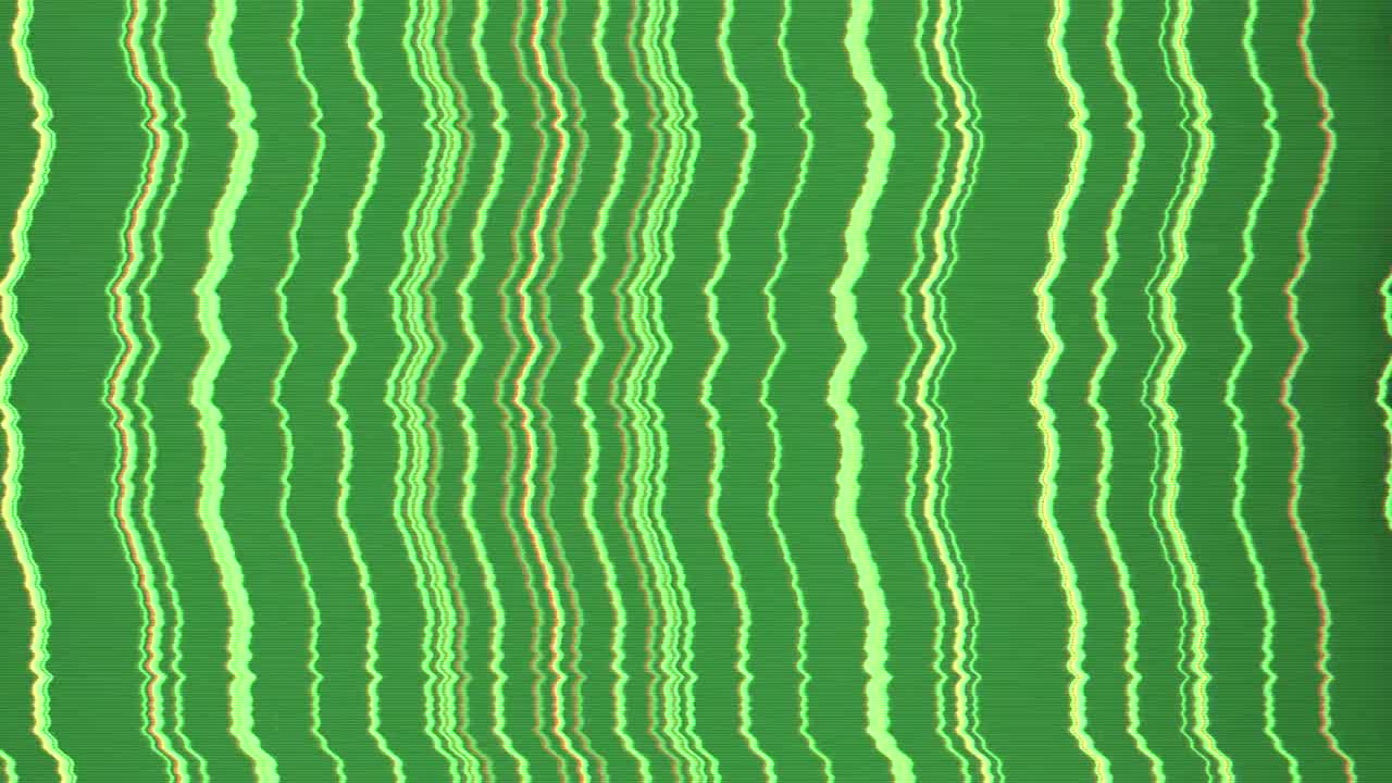 손상된 텔레비전 스크린의 신호가 끊어졌습니다.