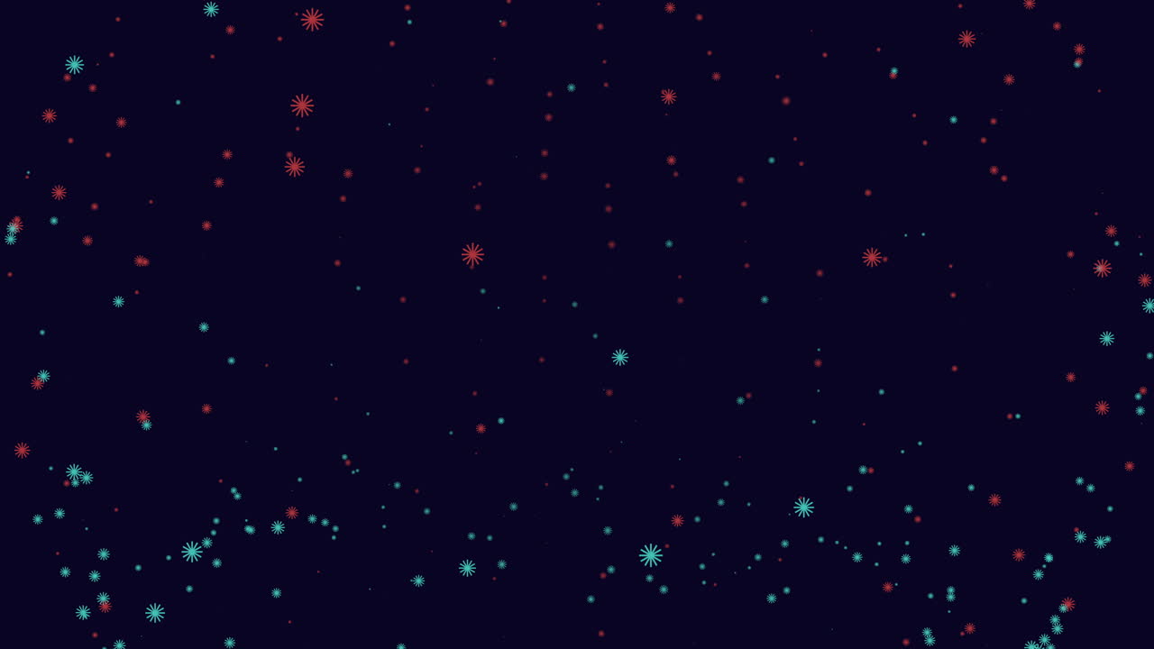 Fly small glitters and stars with neon color in dark galaxy 3