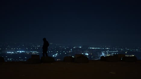 depressed person on a high cliff