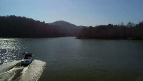 Aerial-of-Mastercraft-ski-boat-on-W