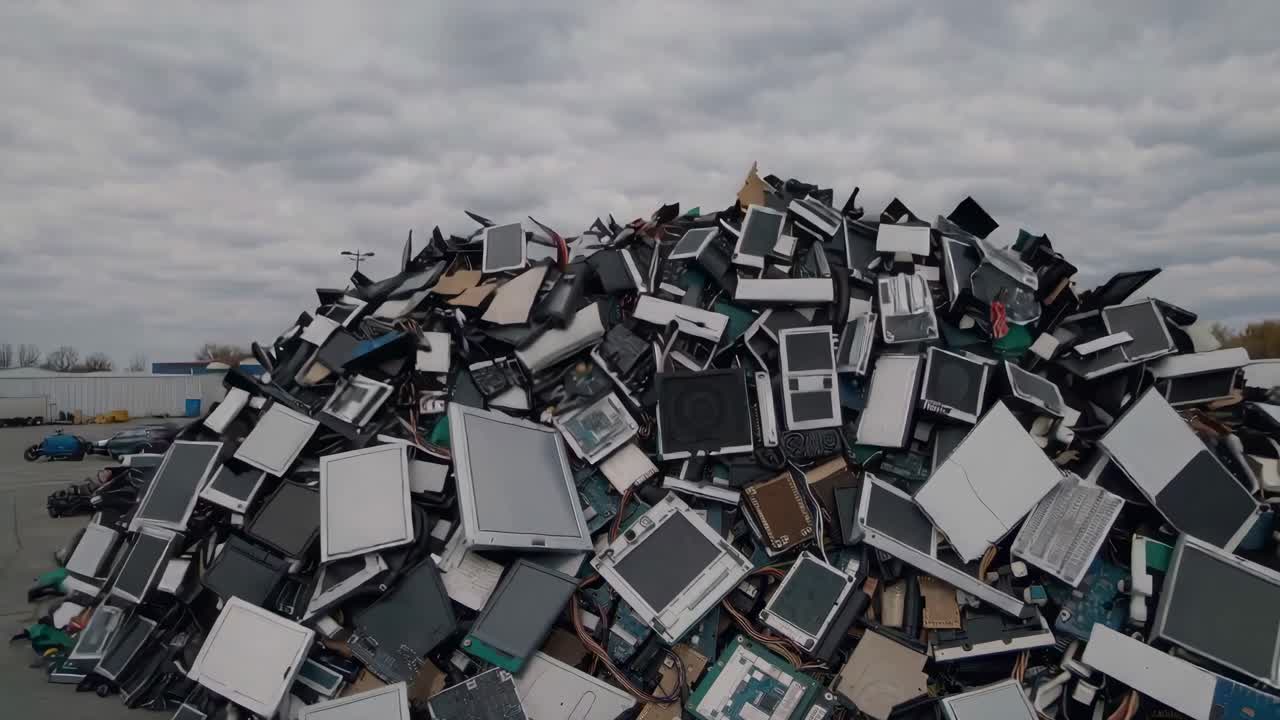 Pile of Discarded Electronics