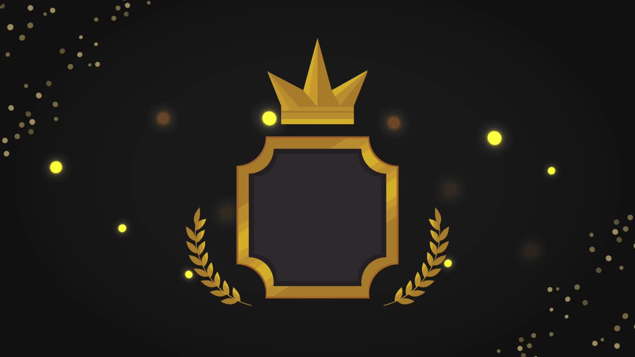 marco dorado con animación de la corona