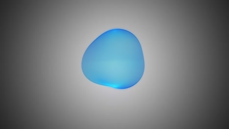 metamorfosis de una esfera amorfa, ondulación esférica, animación abstracta de la forma futura
