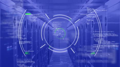 Animation-Der-Datenverarbeitung-Und-Scope-Scanning-über-Computerserver