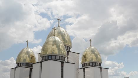 golden domes of a church