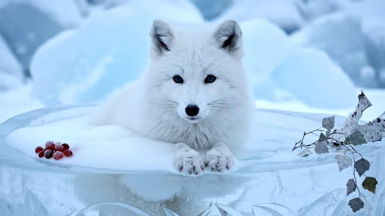 Arctic Fox in Winter Wonderland