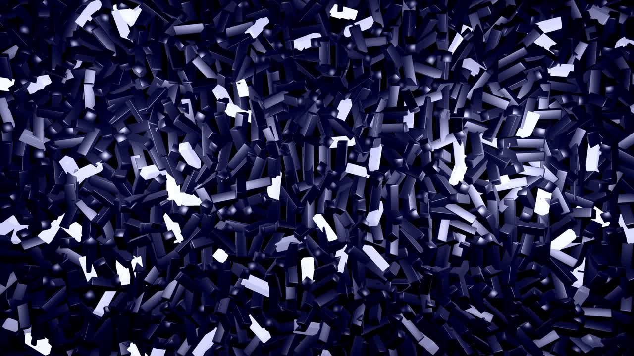 3d abstract simple geometric background with blue blocks like light bulbs flashing neon lights in 4k. Smooth looped animation. Creative simple motion design bg with 3d objects. VJ loop.