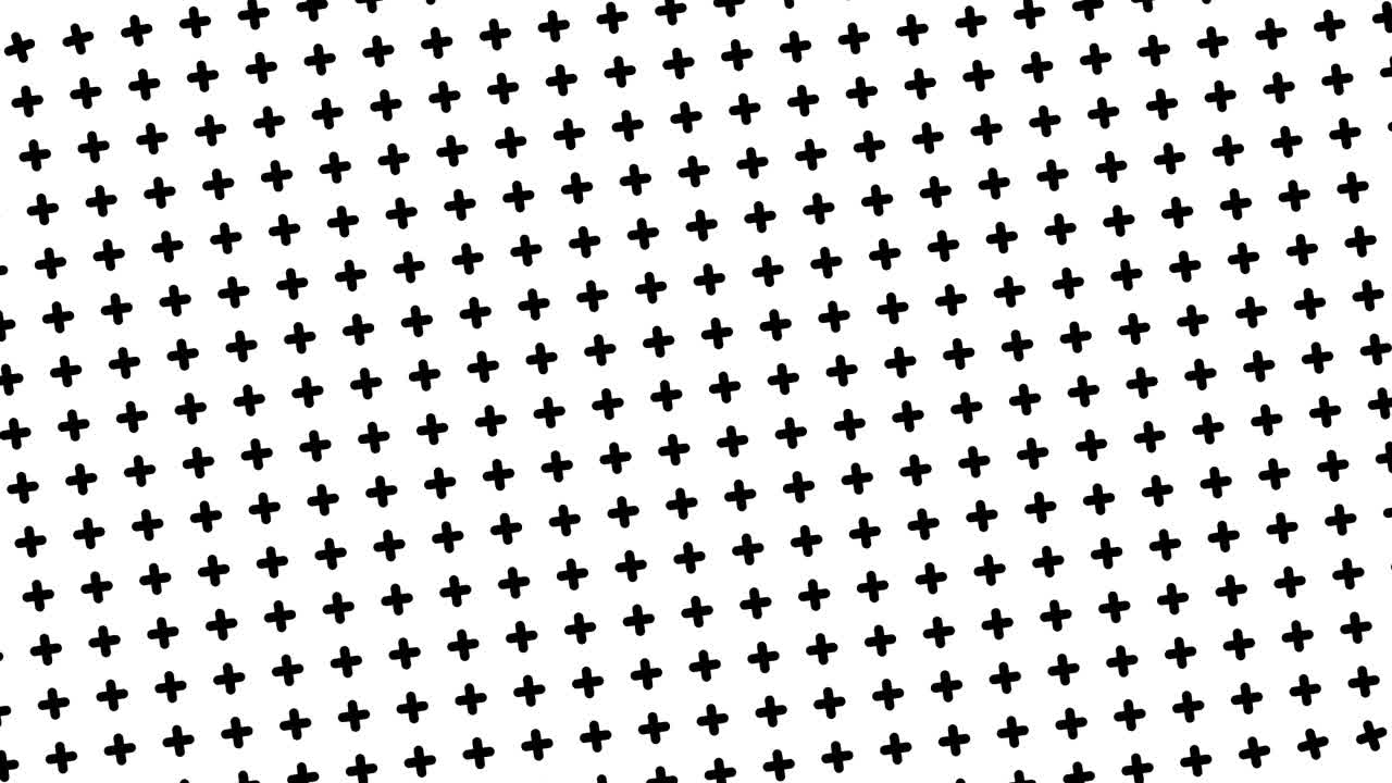Monochromatic black crosses pattern in rows