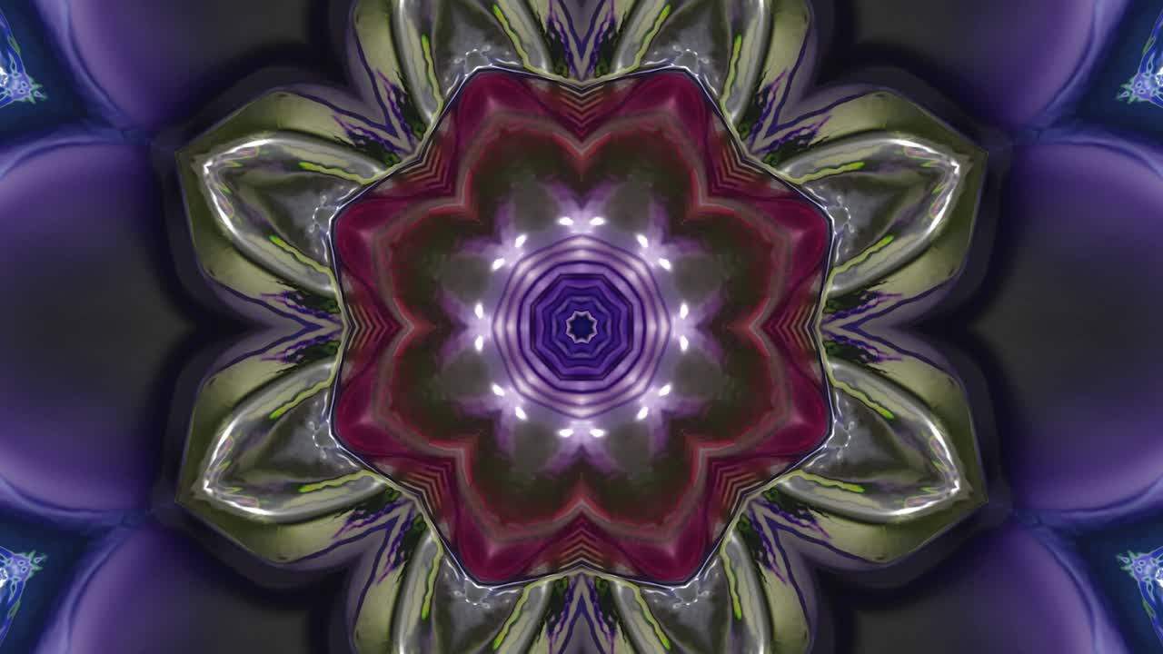 la animación abstracta, el fondo líquido, la hermosa película de pintura digital, la película de fondo abstracto, el video de stock de animación de kaleidoscopio.