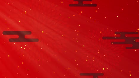 chinese new year,  happy new year, traditional lunar year background. seamless 4k loop video animation with copy space. abstract motion background shining gold confetti. shimmering glittering particle