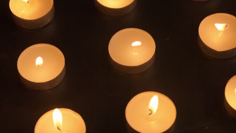 tea lights arrangement