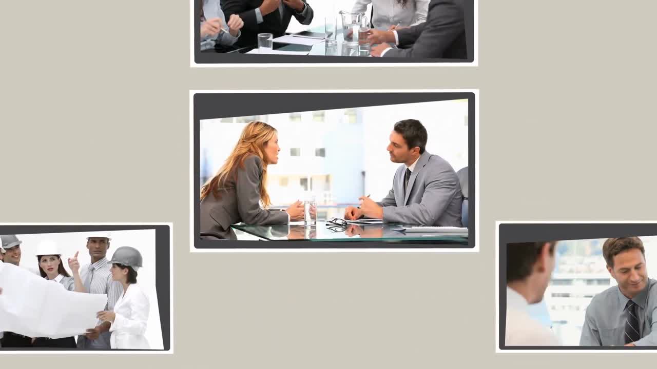 montaje de personas que trabajan juntas