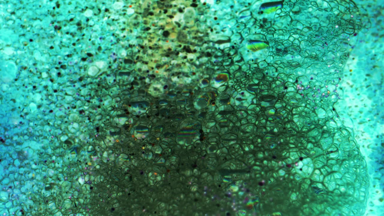 거품의 추상적인 매크로 사진