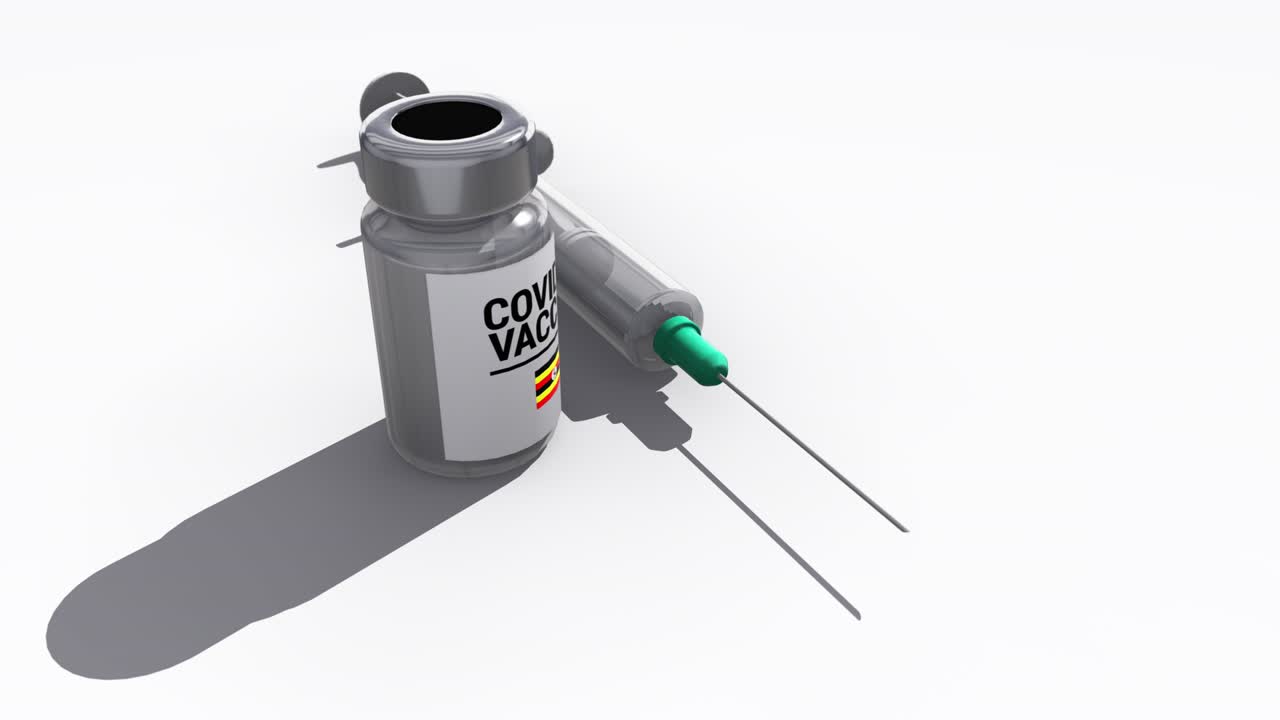 Syringe and Covid-19 Vaccine Bottle Uganda