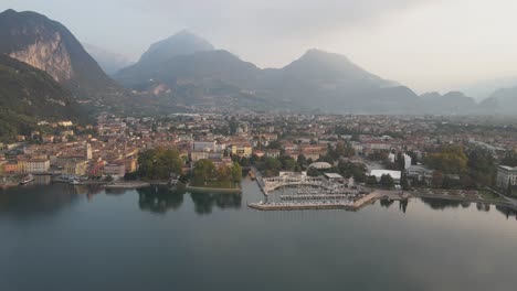 picturesque riva del garda city on garda lake