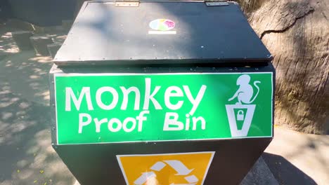 monkey proof bin