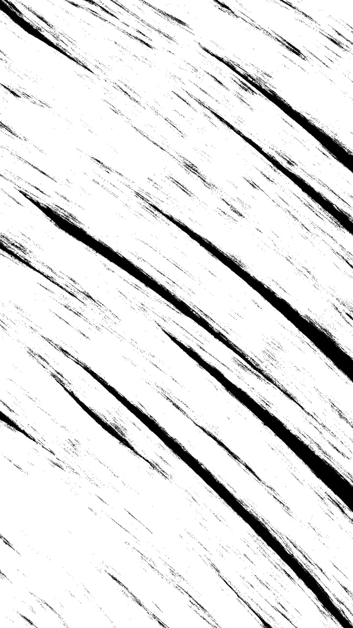 Pinceladas negras abstractas moviéndose en diagonal sobre fondo blanco.