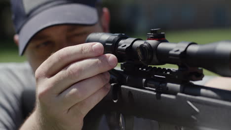 Close-Up-Of-Man-Ejecting-Shell-From-A-Bolt-Action-Rifle