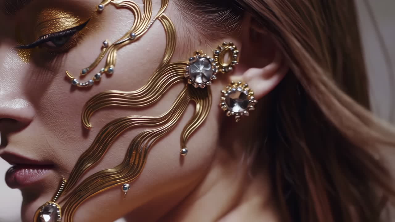 Golden Face Art Portrait