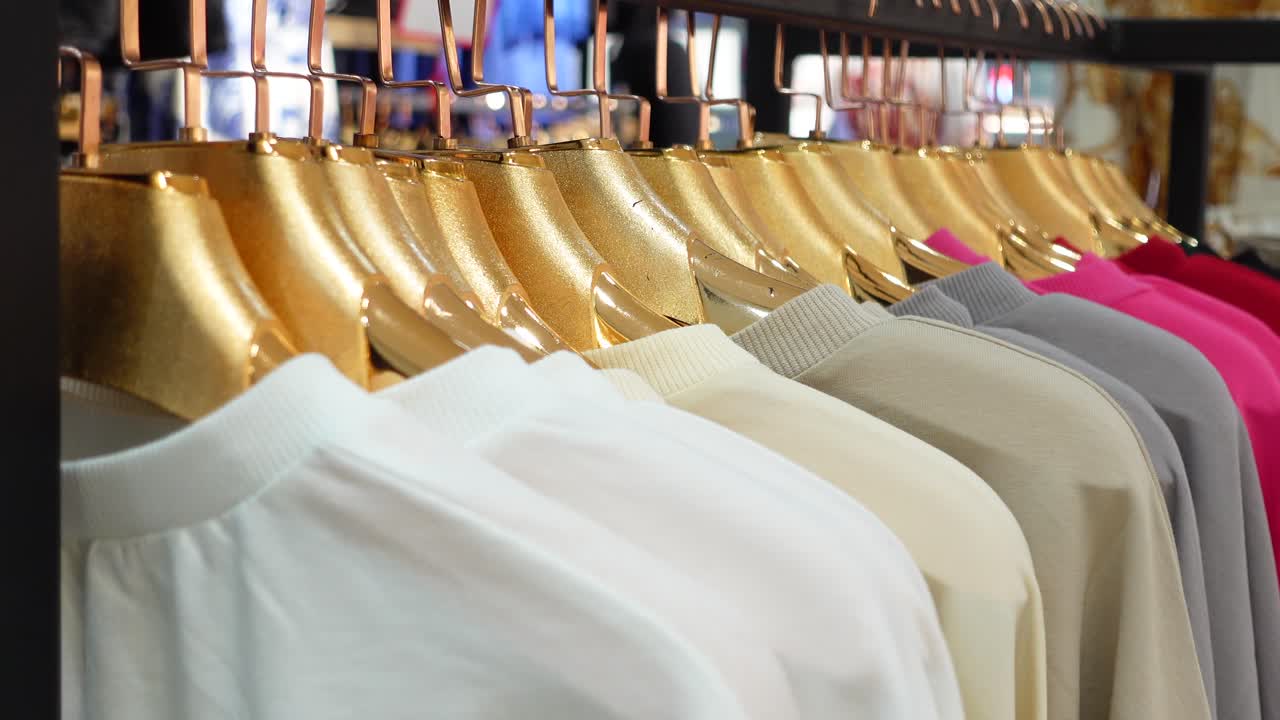 상점 에 있는 거 에 있는 다채로운 셔츠