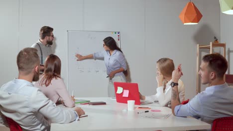 presentación de una reunión de negocios