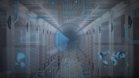 animation of scope scanning and data processing over computer servers