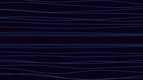 minimalistic and striking blue line wave pattern on black background