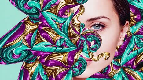 arte de la cara de la mujer abstracta