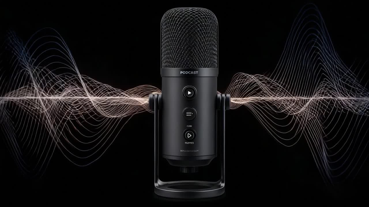 High-Quality Podcast Microphone with Sound Waves Visualization: Capture Perfect Audio for Your Podcasting Journey and Engage Listeners with Crystal Clear Sound Quality