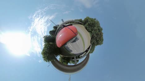 little planet format of munich in germany