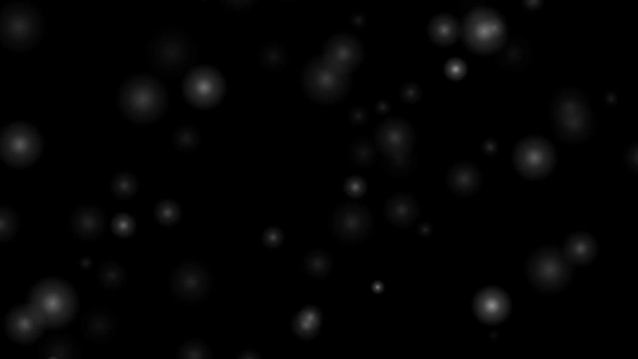 Floating White Particles on Black Background