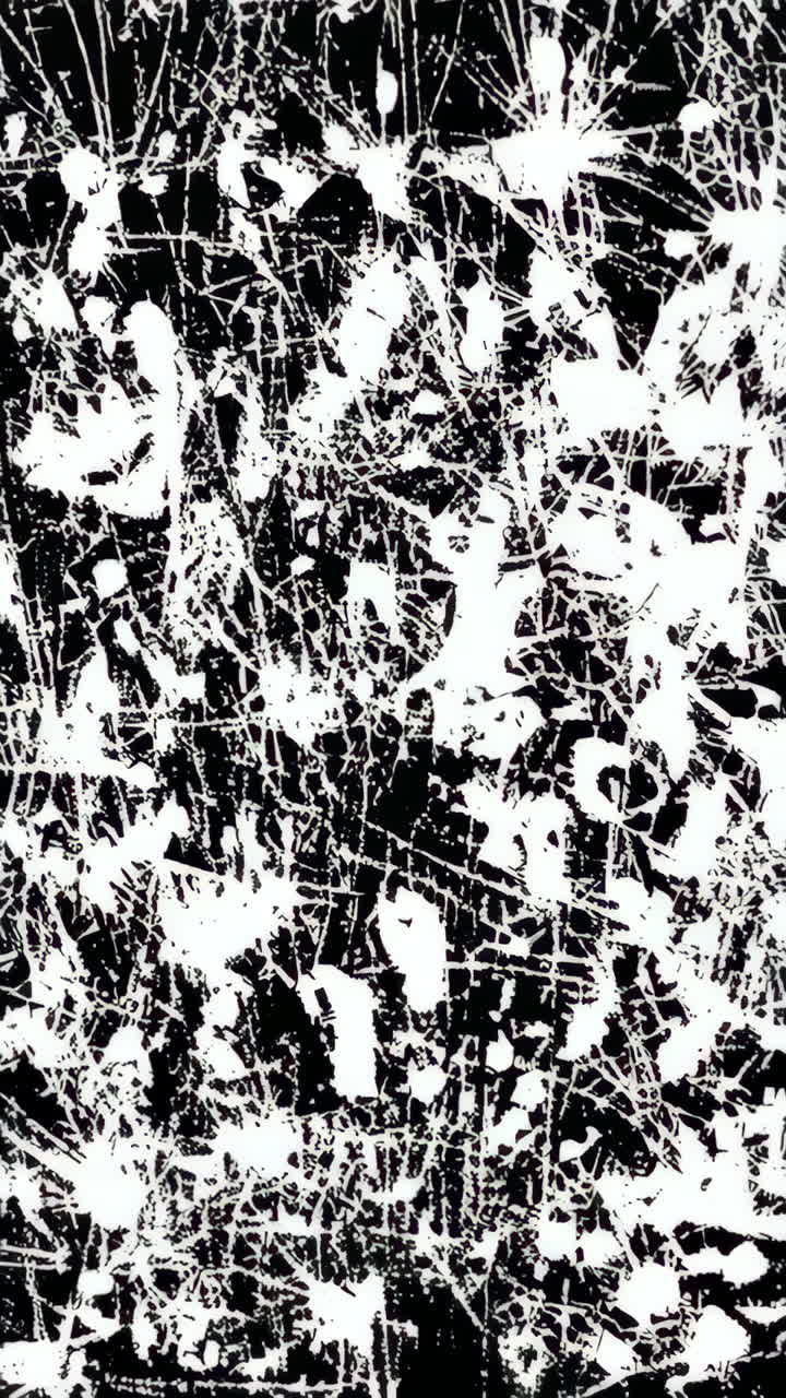 Abstract White Streaks and Cracked Glass on Black Background