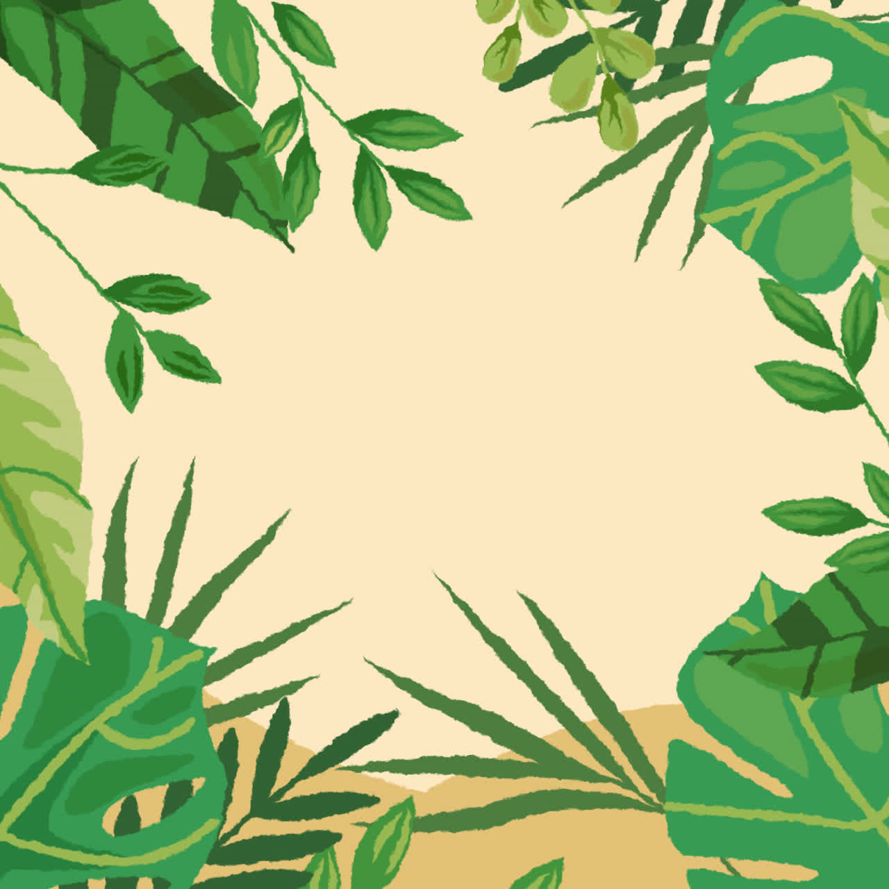Tropical Leaves Background